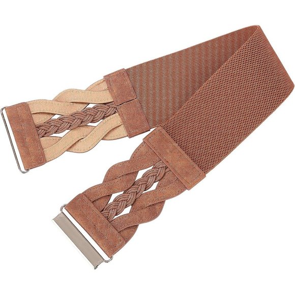 Women\'s Elastic Vintage Stretchy Retro Wide Waist Cinch Belt main image 6